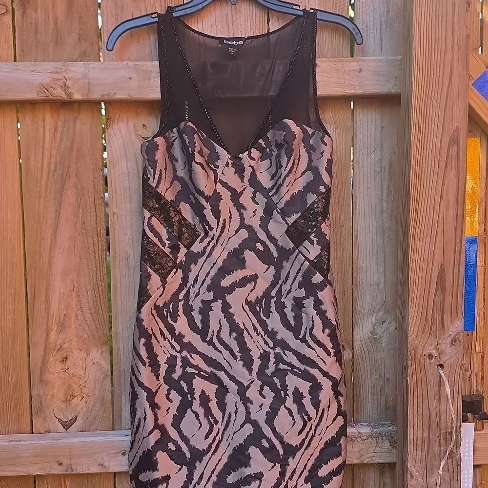 Black and Tan Animal Print Dress
